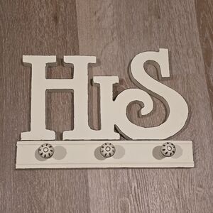 Cream His Wall Hook Decor